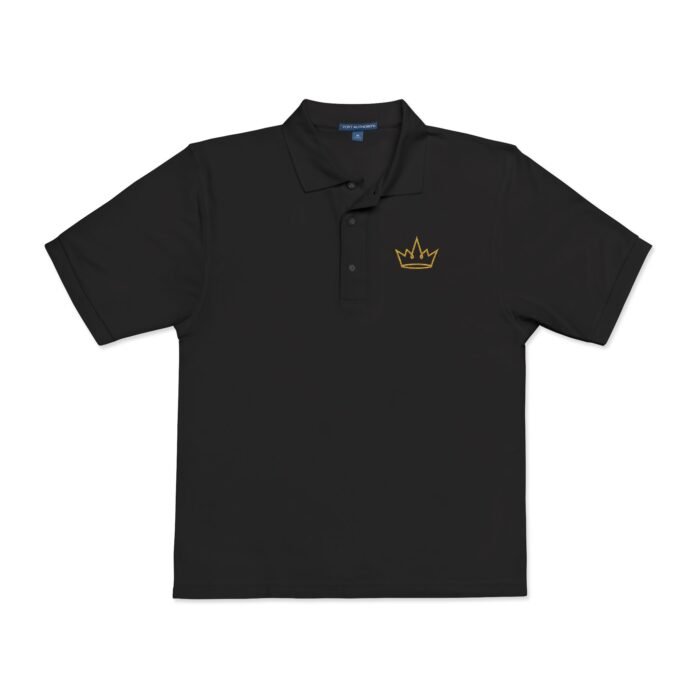Embroidered Golden Crown Polo Shirt