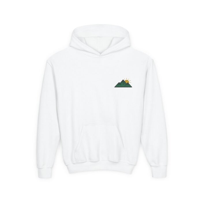 Youth Mountain Sunrise Hoodie — Graphic Kids Outdoor Pullover